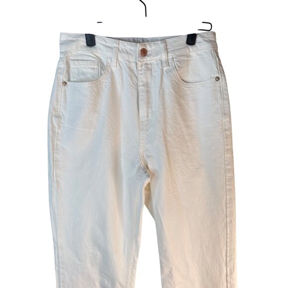 2/$30 ZARA Size 6 White Straight Leg Jeans - Picture 5 of 12